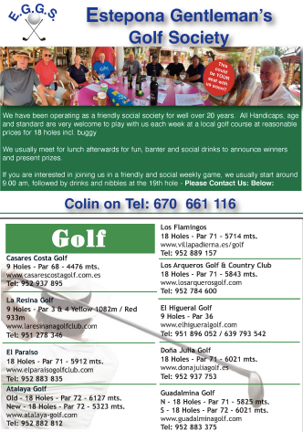 Estepona Gentlemen's Golf Society