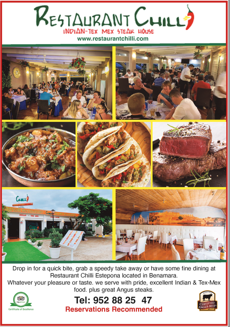 Indian food in Estepona from Restaurant Chilli